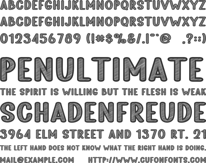 Note School font preview