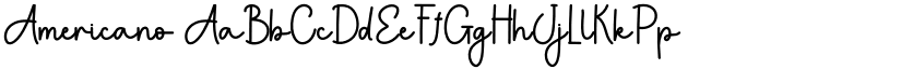 Americano font