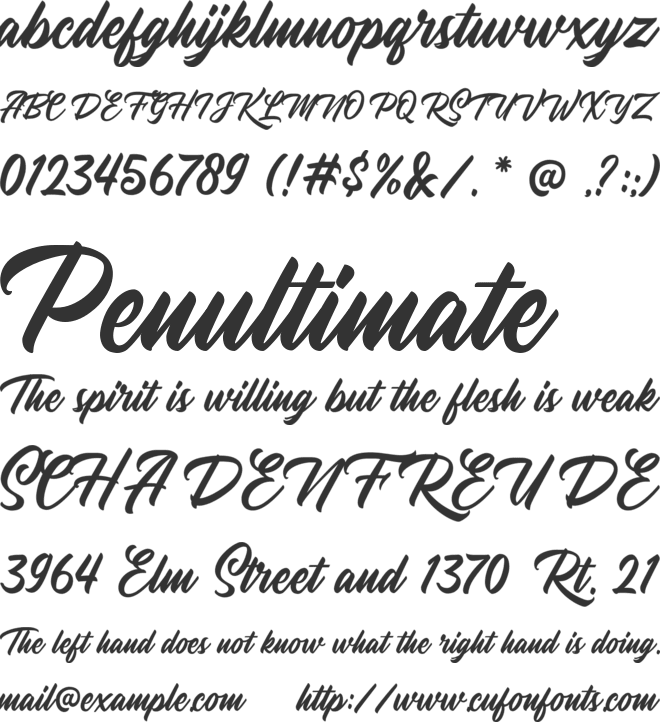 Youther DEMO font preview