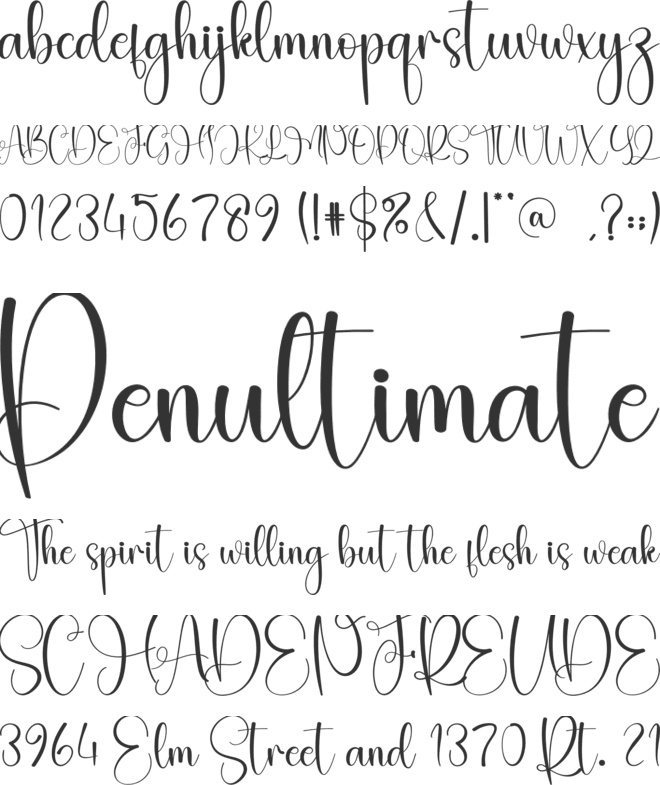 Smile font preview