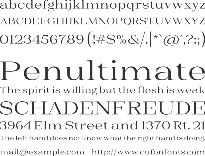 Auralic font preview