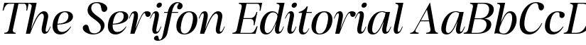 The Serifon Editorial font
