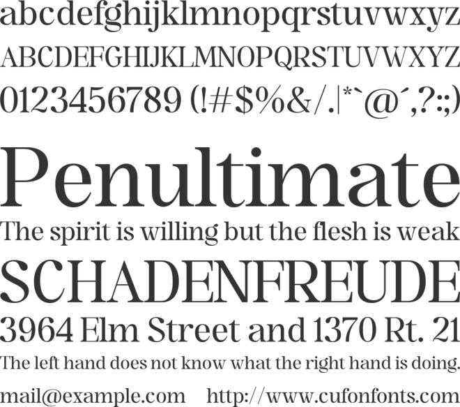 The Serifon Editorial font preview