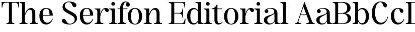 The Serifon Editorial font