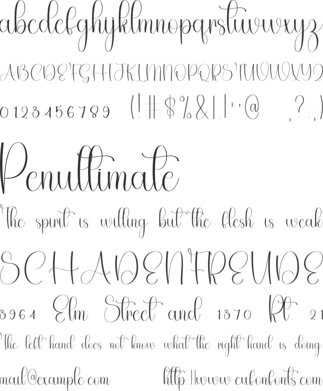 Pinkytime font preview