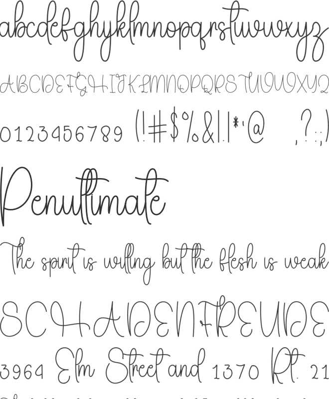 Beauty Sometimes font preview