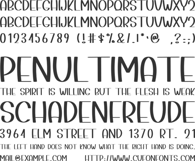 History Handmade font preview