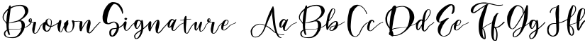BrownSignature font download