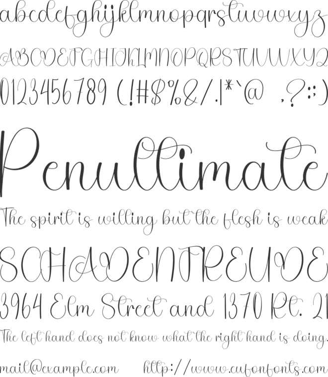 September Wonderful font preview