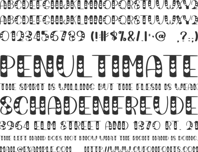 Cute Alphabet font preview