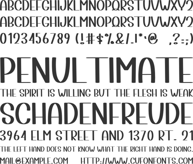 Vintage Bunny font preview