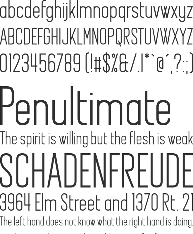 Another Flight font preview