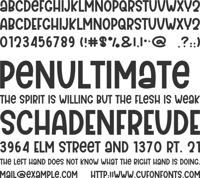 Banana Birthday font preview
