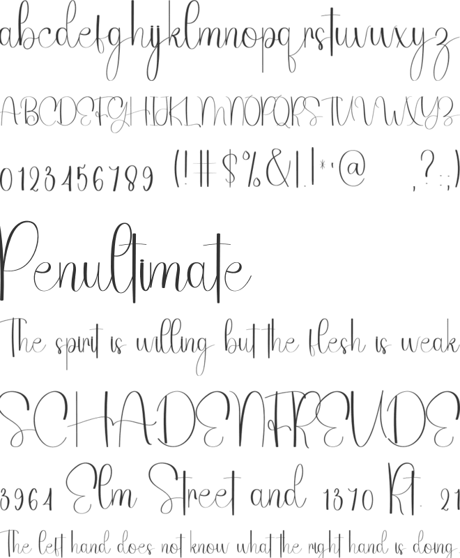 Bestie Vacation font preview