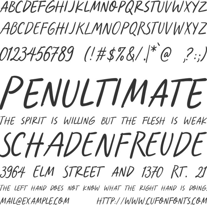 Secret Motions font preview