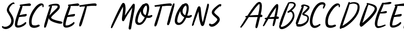 Secret Motions font download