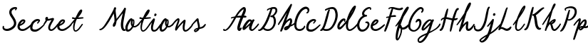 Secret Motions font