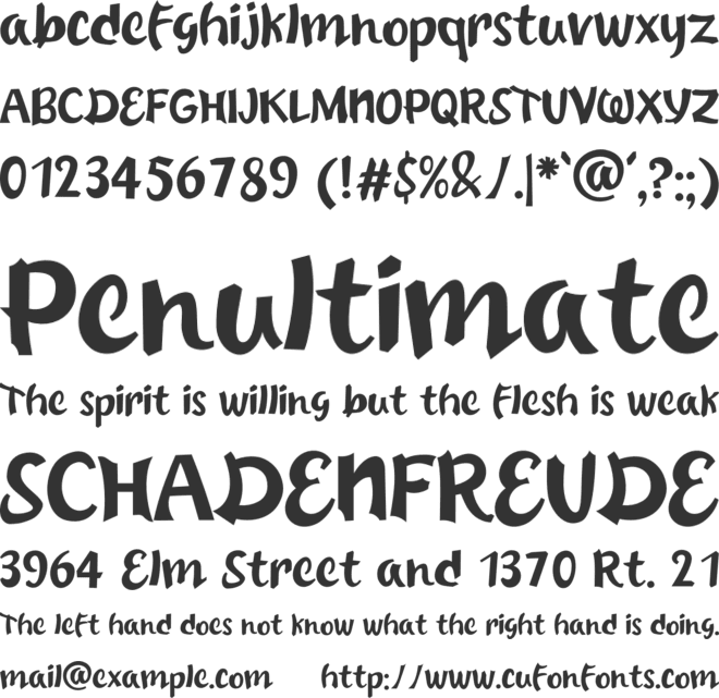 Fafu Mame font preview