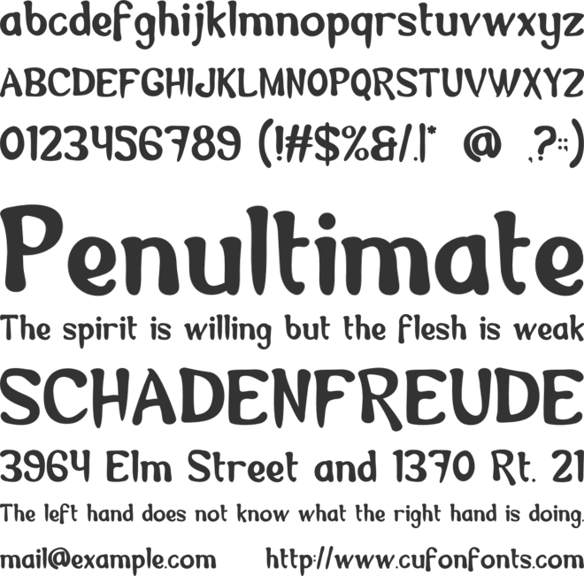 Happy Chompy font preview