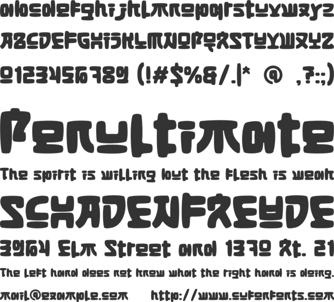 Hangul Street font preview