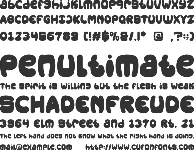 Groovy Clouds font preview