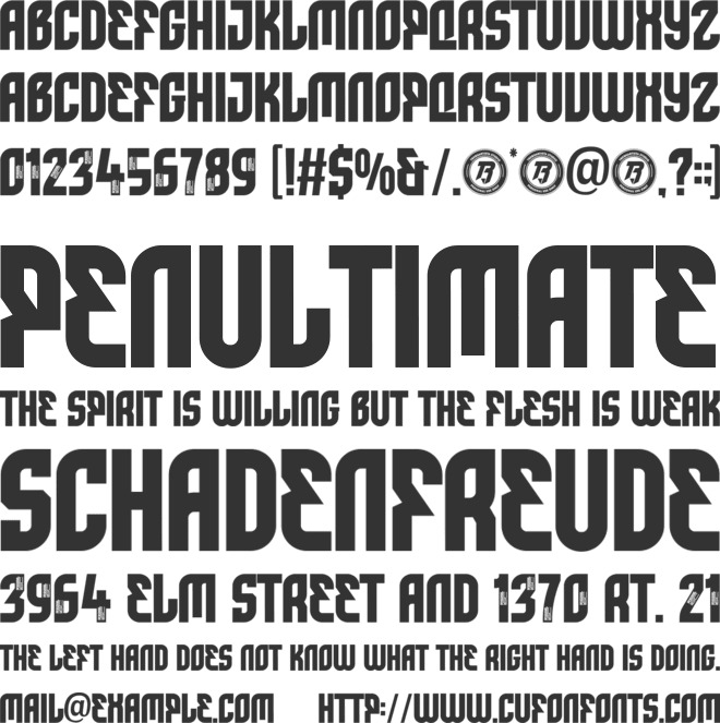 Trabzon font preview