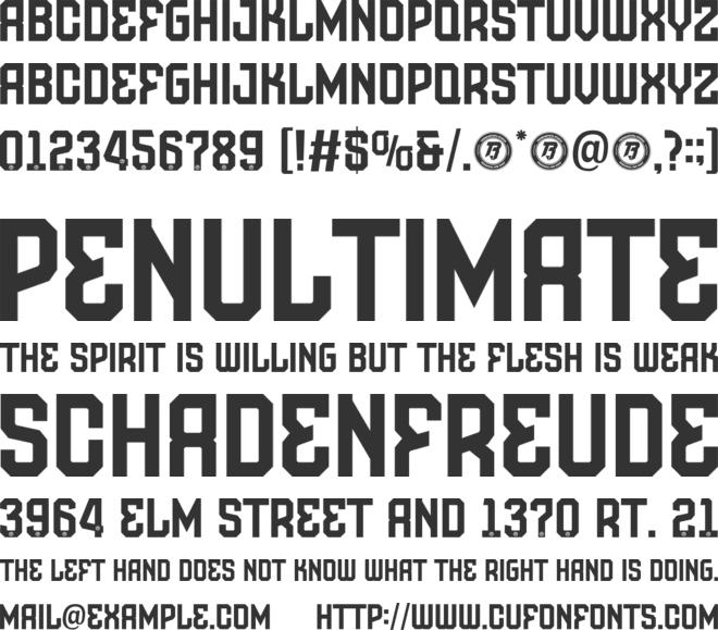 Eindhoven font preview