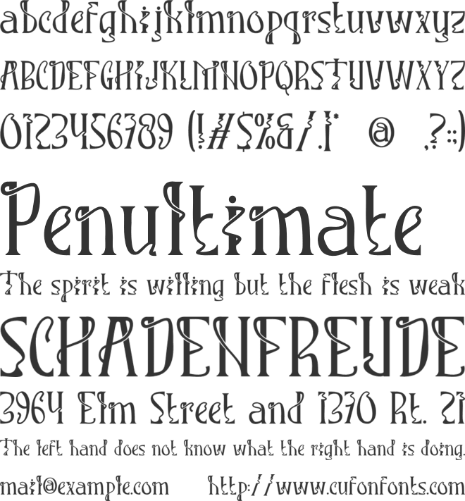 Gothen font preview