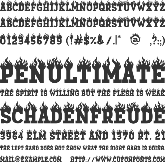 Fire Torch font preview