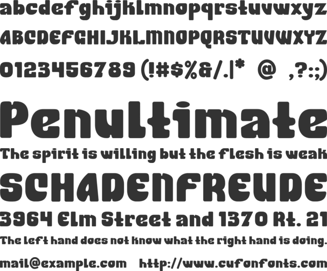 Heavy Bloky font preview