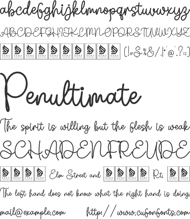 Grambell Saturn font preview