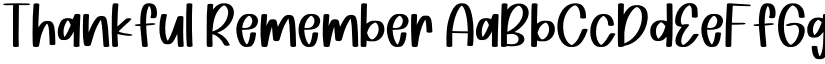 Thankful Remember font