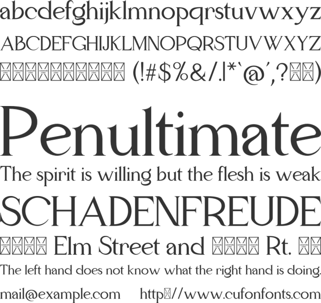 Faven Brill font preview