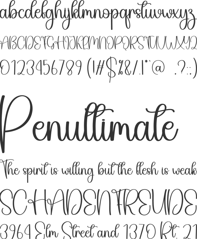 Friend Rainbow font preview