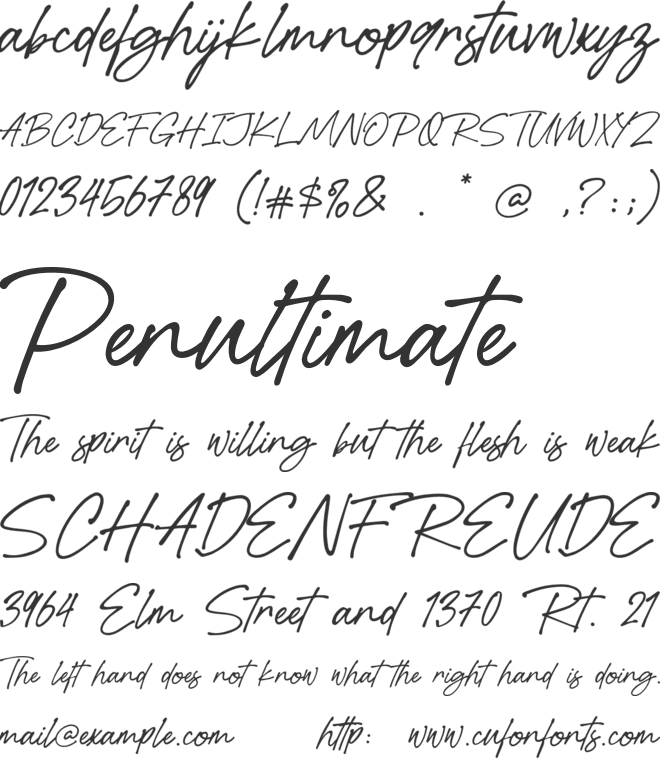Restweek font preview