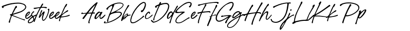 Restweek font