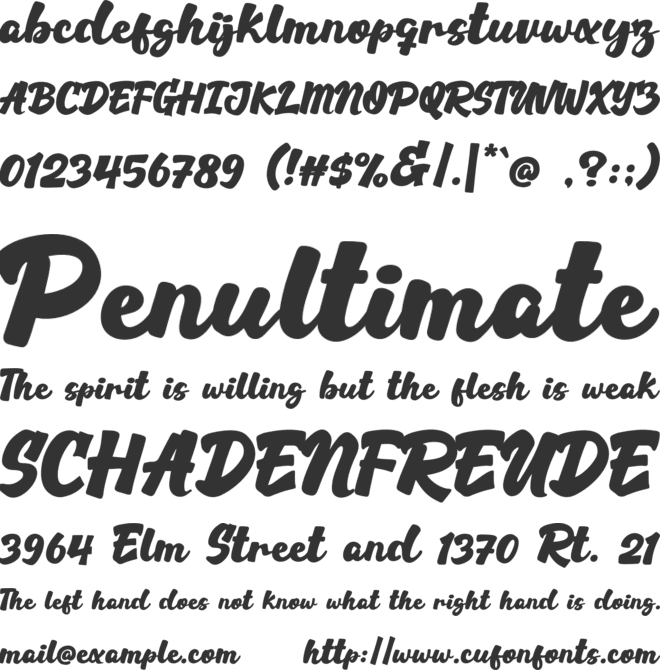 Rahull font preview