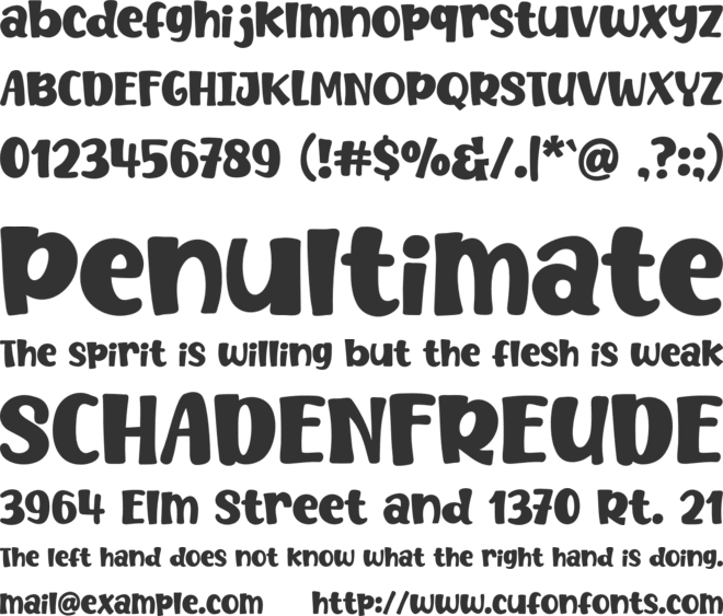 Bangpop font preview