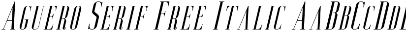Aguero Serif Free Italic font