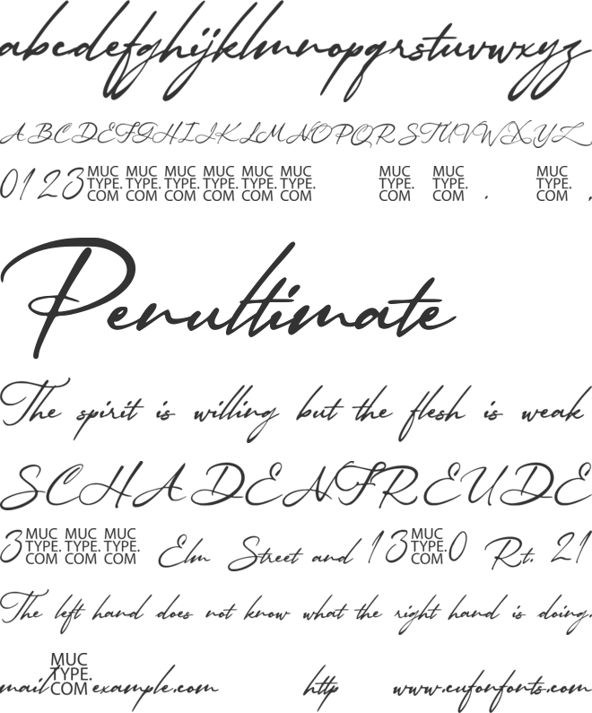 Blacksky Faltron font preview