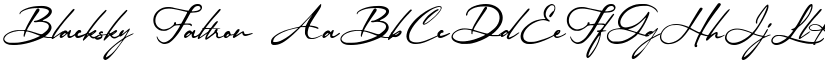 Blacksky Faltron font download