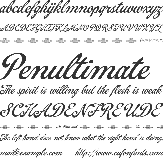 When The Stars Align PERSONAL font preview