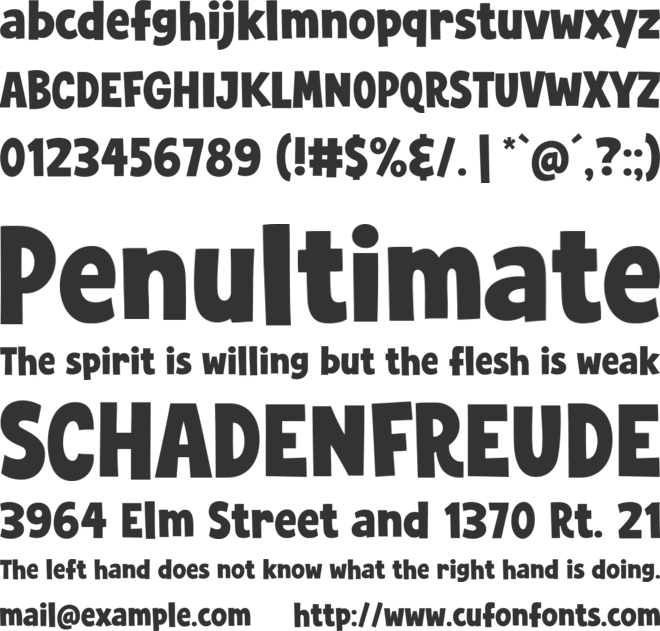 Super Wonder font preview