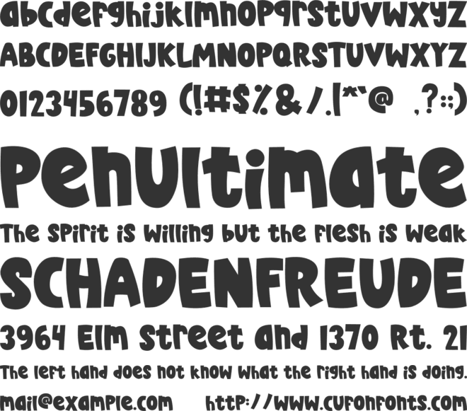 Pantalone font preview