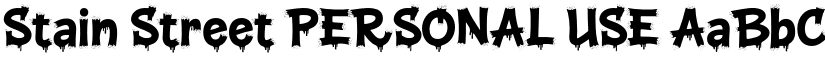 Stain Street PERSONAL USE font