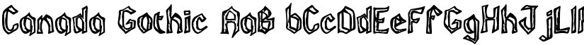 Canada Gothic font