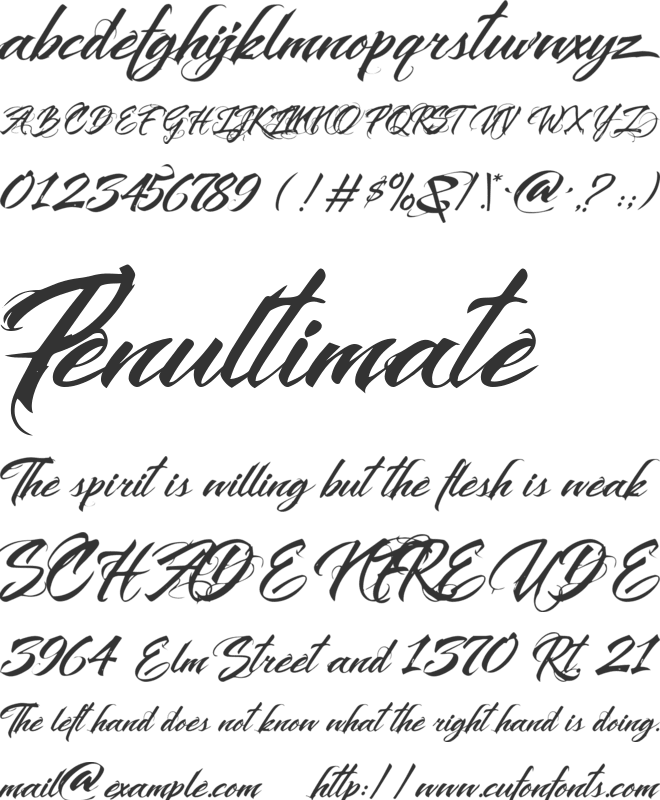 Black Rose Studio font preview
