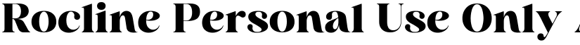 Rocline Personal Use Only font download
