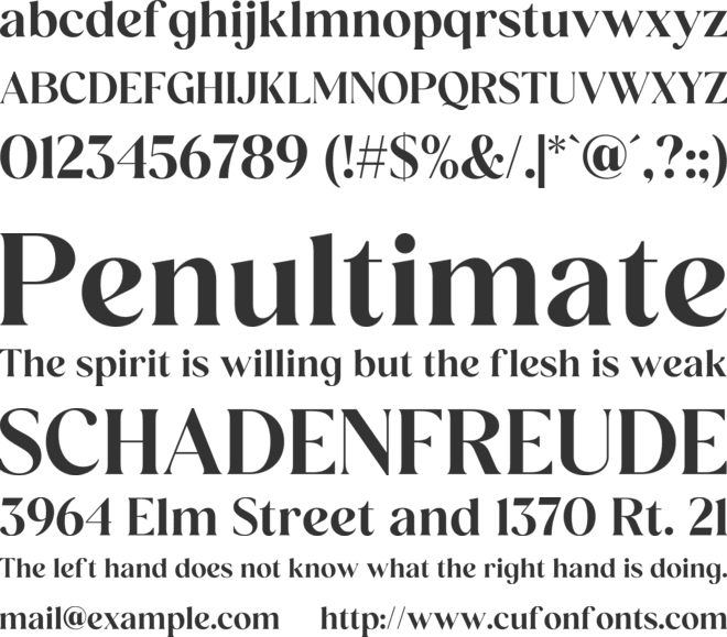 Cornella font preview