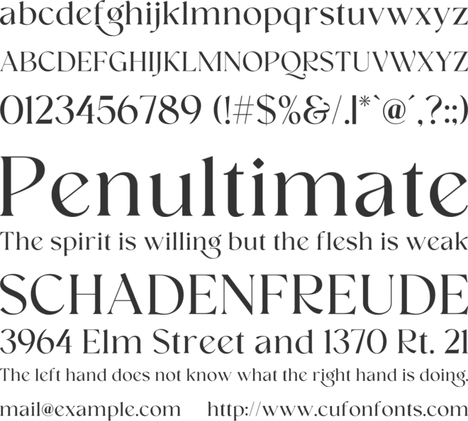 Wolfpack font preview